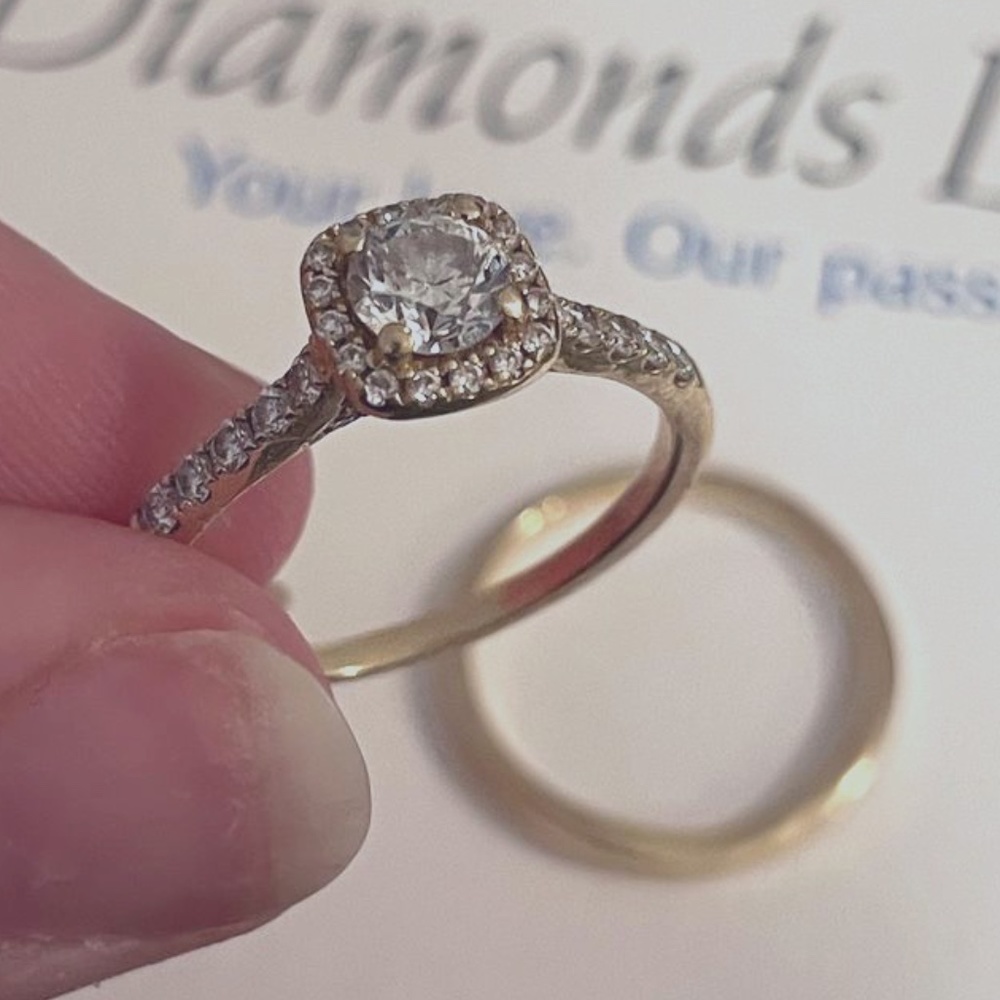 Size 9 Custom Wedding Ring and Engagement Ring Set